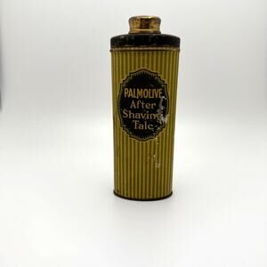 Vintage Palmolive After Shave‎ Talc Powder Tin Can with Product.